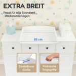 Heldenzimmer Wickelaufsatz für IKEA Hemnes & Malm Kommode – 85 cm breit, kippsicher – Bild 6