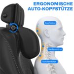 Bibykivn Autokopfstütze mit Memory Foam & 360° Rotation – Nackenstütze für Kinder & Erwachsene – Bild 3