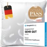KNERST Daunenkissen 80x80 cm – 3-Kammer Kopfkissen Made in Germany mit ÖKO-TEX