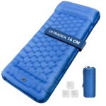 NAPASA Isomatte 14 cm – Aufblasbare Camping-Matratze mit Fußpumpe & Kissen