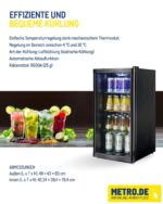 METRO Professional Getränkekühlschrank GPC1088, 88 L – Glastür-Kühlschrank für Gastronomie – Bild 11