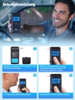 UWAKL Alkoholtester mit Halbleitersensor – Professionelles Promillemessgerät mit LCD-Display – Bild 3