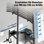 Dskeuzeew Power Tower – Multifunktionale Dip-Station & Klimmzugstange freistehend bis 205 kg – Bild 7