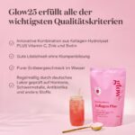 Glow25 Collagen Plus Pulver Strawberry 450g – Kollagen Hydrolysat mit Vitamin C & Biotin – Bild 3