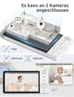 GHB Babyphone 5 Zoll HD mit Nachtsicht & 5000mAh Akku – Sichere Babyüberwachung – Bild 9