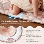 Momcozy Spielmatte Baby 127x127 cm – Verdickte Krabbeldecke mit Tragegriff Rosa – Bild 4