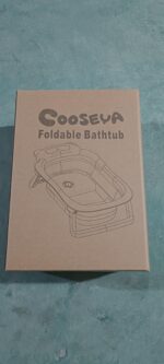 COOSEYA Faltbare Baby-Badewanne 0-18 Monate mit Polster – Sichere Babywanne Grau – Bild 8