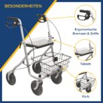 Drive Medical MIGO 2G Rollator – Leichter Standard-Rollator 8,3 kg mit breiten Reifen – Bild 2
