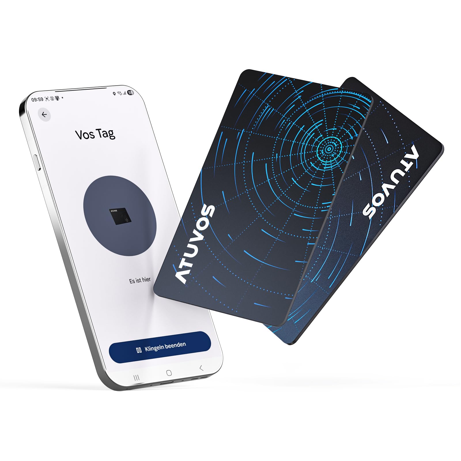 71Xb1C7J-7L._SY1600_.jpg ATUVOS Dual-System Air Tag Card Pro – Bluetooth Tracker für iOS & Android, 2er Pack – Bild 1