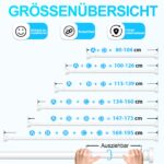 AIZESI Teleskopstange 80–195 cm ohne Bohren – Duschvorhangstange Edelstahl für Bad & Wohn – Bild 3