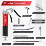 CarBole Fettpresse 8000PSI mit 3 Schläuchen & 6 Düsentypen – Profi-Schmieranlage – Bild 2
