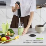 Bonsenkitchen Pürierstab 1000W – Elektrischer Stabmixer mit 2 Geschwindigkeiten für Suppen & Babynahrung – Bild 7