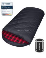 KingCamp XXL Schlafsack 220x100 cm Baumwoll-Flanell – Ganzjahresschlafsack für Camping