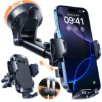 YRU Handyhalterung Auto mit verstärktem Saugnapf – 360° Halter für Armaturenbrett & Lüftung
