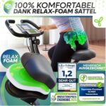 TRETMANN Klappbarer Heimtrainer mit RelaxFoam – Ergometer bis 150 kg für Zuhause – Bild 2