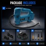Waitley Kabelloser Akku-Kompressor 150 PSI mit Makita 18V – tragbare Luftpumpe mit LED – Bild 6