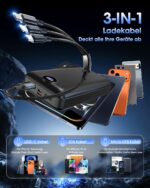 PDBEST PowerBank 50000mAh – 22,5W Schnellladung mit 3-in-1 Kabel für iPhone & Android – Bild 2