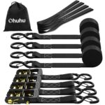 Ohuhu Spanngurte mit Ratsche 4er Set – 4,6 m Zurrgurte 1500 kg Bruchlast für LKW