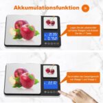 Letron Digitale Küchenwaage mit Dual-Plattform 15kg/1g & 500g/0.01g – Profi-Feinwaage – Bild 4