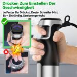 BESROY Stabmixer Set 5 in 1 mit 1100W Motor – Multifunktionales Püriergerät für Suppen & Smoothies – Bild 3