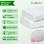 EcoSchlaf® Orthopädisches Nackenstützkissen – Memory Foam Kopfkissen für alle Schlaftypen – Bild 6