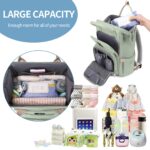 Pomelo Best Baby Wickelrucksack Macaron – Multifunktional mit Isolierfächern & Wickelunterlage – Bild 2