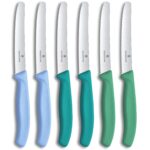 Victorinox Swiss Classic Brötchenmesser-Set 6er – 11 cm Wellenschliff für Obst & Gemüse