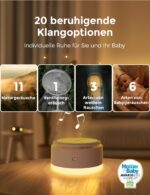 Momcozy Geräuschmaschine mit 20 Sounds & Touch-Licht – Weisses Rauschen für Babys & Erwachsene – Bild 3