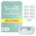 Gillette Venus Pro Smooth Sensitive – 10 Ersatzklingen für empfindliche Haut