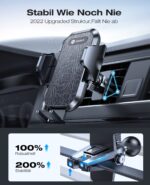 VICSEED KFZ Handyhalterung mit 20kg Saugnapf & Lüftungsclip – 360° drehbar für iPhone & Samsung – Bild 8