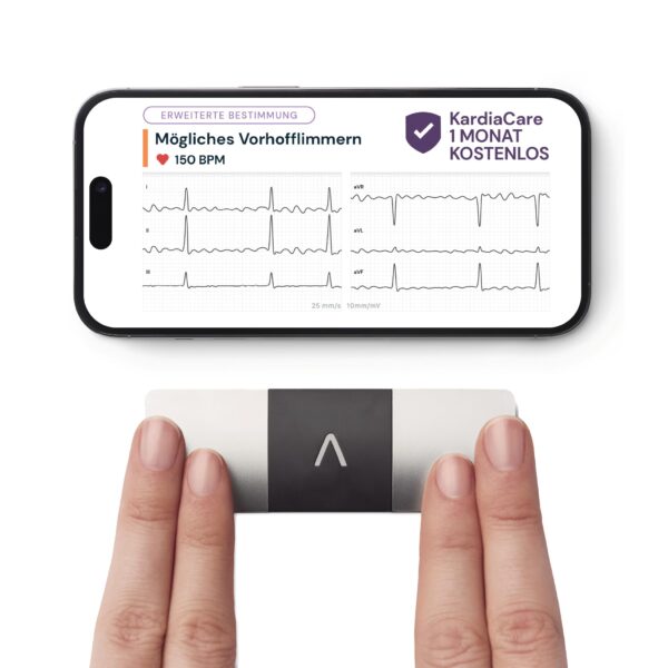 AliveCor KardiaMobile 6-Kanal EKG-Monitor – Medizinische Herzüberwachung für unterwegs