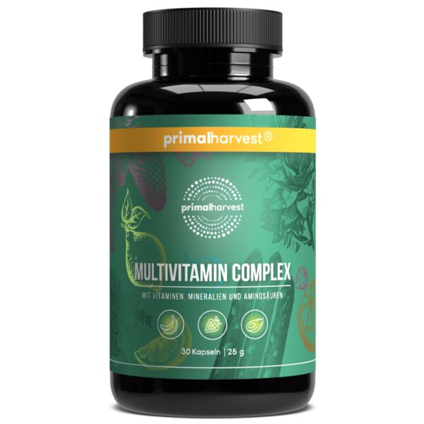 Primal Harvest Multivitamin – 20 essentielle Vitamine & Mineralstoffe, glutenfrei & vegetarisch