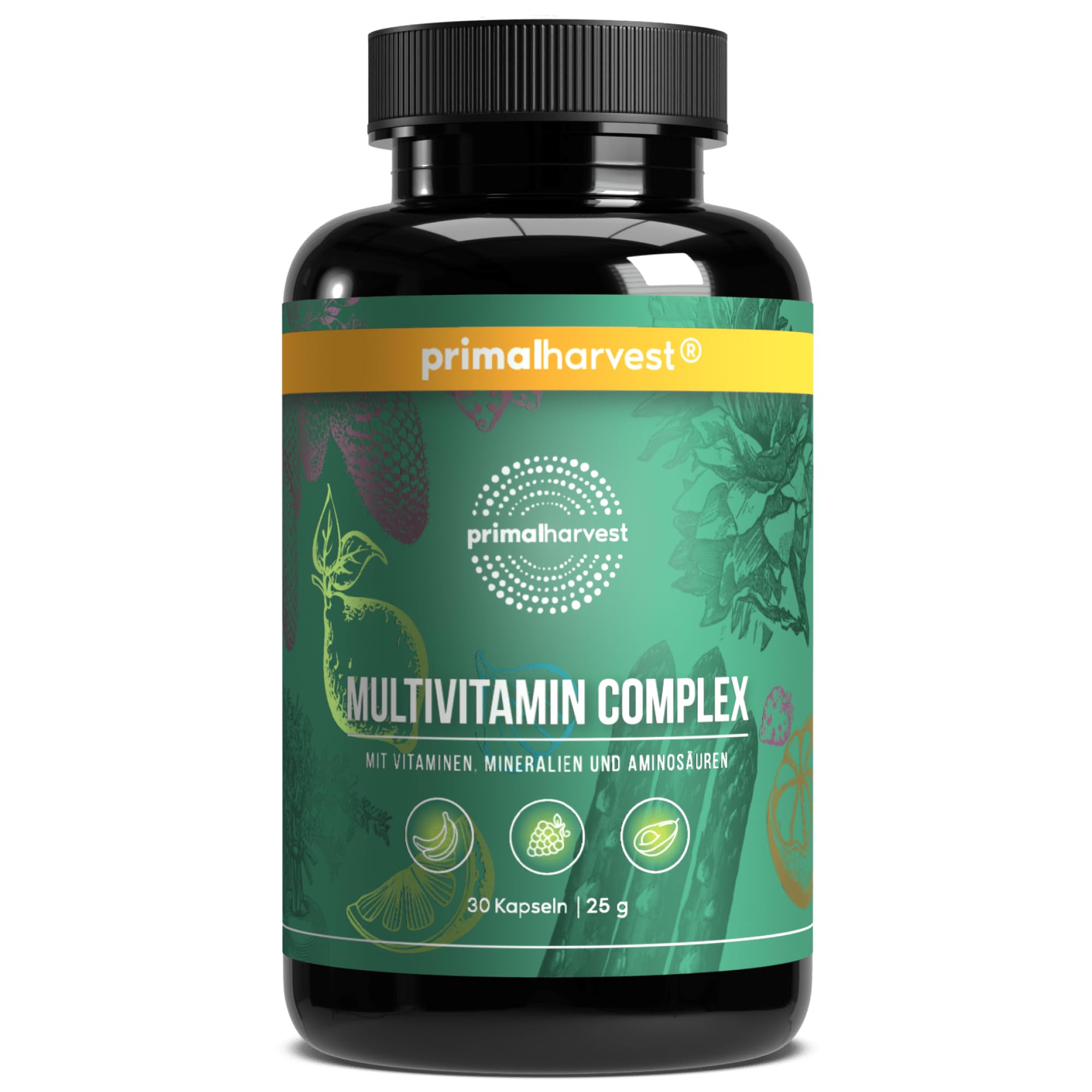 71YIwxACV4L._SY2000_.jpg Primal Harvest Multivitamin – 20 essentielle Vitamine & Mineralstoffe, glutenfrei & vegetarisch – Bild 1