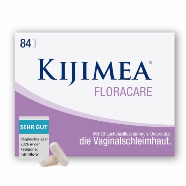 Kijimea FloraCare – Probiotika für Vaginalflora mit 33 Stämmen & Vitaminen – 84 Kapseln