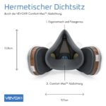 VEVOX® Atemschutzmaske A1P2 – Professioneller Schutz vor Gasen, Dämpfen & Feinstaub – Bild 3