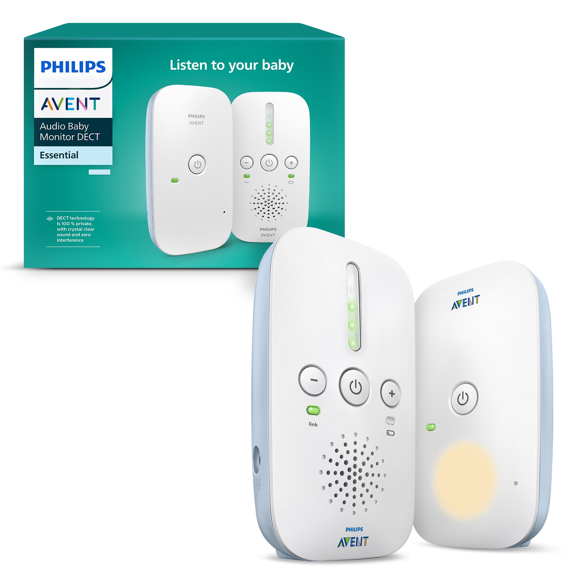 71YQZfxeMuL._SY2000_.jpg Philips AVENT DECT-Babyphone mit Gegensprechfunktion – Sichere Überwachung bis 330 m – Bild 1