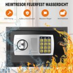 7Sevenjokers Feuerfester Tresor 31x20x20 cm – Einbruchsicher mit Passwort & Schlüssel – Bild 5