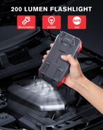 Povasee 6000A Starthilfe Powerbank für Pkw – Auto Jump Starter 12V mit LED & USB – Bild 5