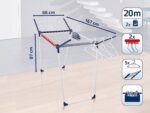 Leifheit Pegasus 200 Solid Comfort Wäscheständer – 20m Trockenlänge, klappbar – Bild 3
