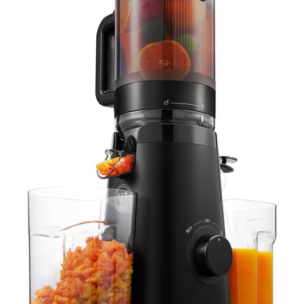 TUUMIIST Slow Juicer mit 135mm Einfüllschacht – Cold Press Entsafter für Obst & Gemüse