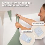 lilimaus Baldachin Kinderzimmer – Handgenähter Betthimmel aus 100% Baumwolle Musselin – Bild 5