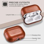 ICARER Echtleder Schutzhülle für AirPods Pro 3 – Premium Ledertasche mit sichtbarem LED – Bild 4