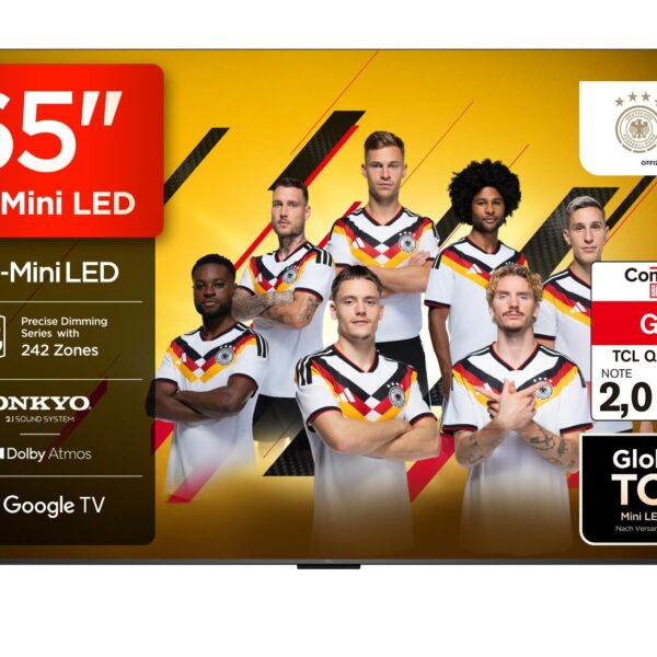 TCL 65Q6C 65 Zoll QD-Mini LED TV – 4K HDR 1000nits mit Google TV & Gaming Pro