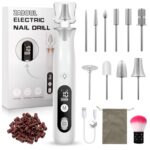 ZABOUL Elektrische Nagelfeile mit 10 Aufsätzen – Profi Maniküre & Pediküre Set