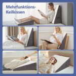 Exsnugy Keilkissen 19cm – Memory Schaum Stützkissen gegen Reflux & Schnarchen – Bild 4
