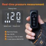 anoutway Tiny Pump – Elektrische Mini-Fahrradpumpe mit Druckmesser für alle Ventiltypen – Bild 2