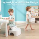 Maliton Toilettensitz für Kinder 1-8 Jahre mit 2-stufigem Tritthocker – Rutschfestes WC-Training – Bild 6