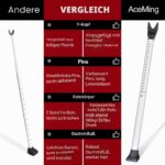 AceMining Türsicherheitsstange Weiss – Verstellbarer Einbruchschutz für Türen & Fenster – Bild 5