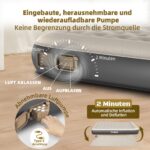 KASIMO Luftmatratze 190x90x22cm mit elektrischer Pumpe – Selbstaufblasend für Gäste & Camping – Bild 2