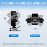 EasyAcc 10000mAh Clip-Ventilator 20cm – 37h Laufzeit mit Powerbank-Funktion & 5 Geschwindigkeiten – Bild 7